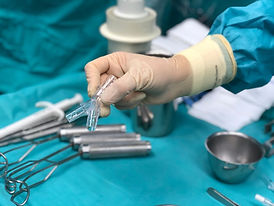 Y connector used during surgical procedure