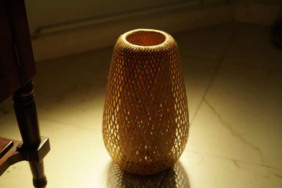 Thumbnail: Table Light - Double Layer Handwoven Bamboo Basket Lamp Eco-Friendly For Home Decor Ideas