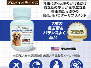 犬用WeWant社のプロバイオティクス（わんこのおなか日和）
