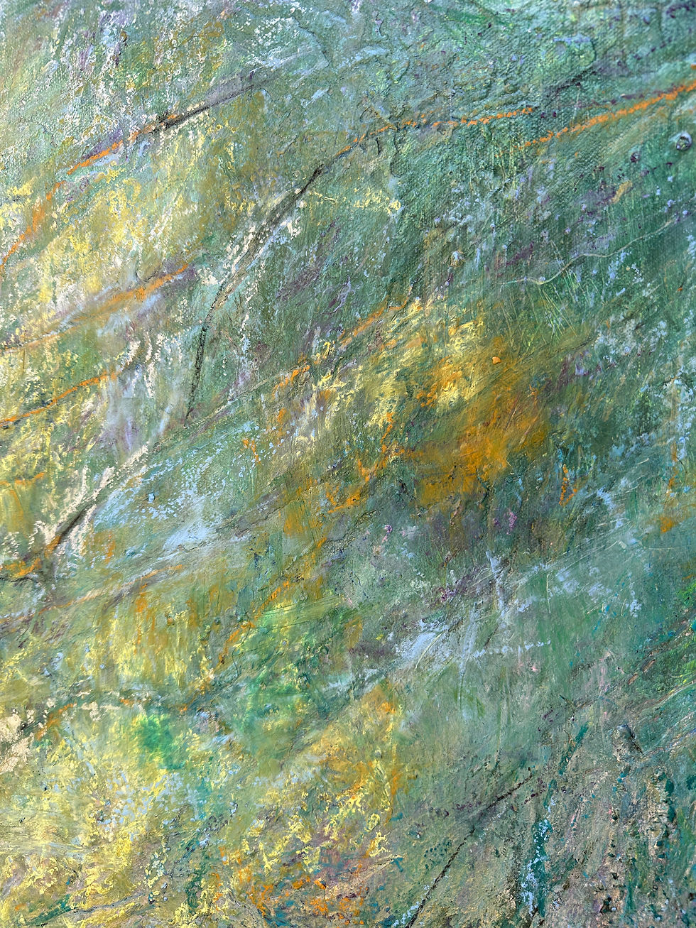 Miniature : Primrose Fields, 48x60", Oil & Mixed Media/Canvas