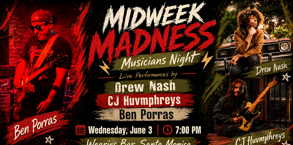 Musicians Night | Live performances Drew Nash, CJ Humphreys& Ben Porras