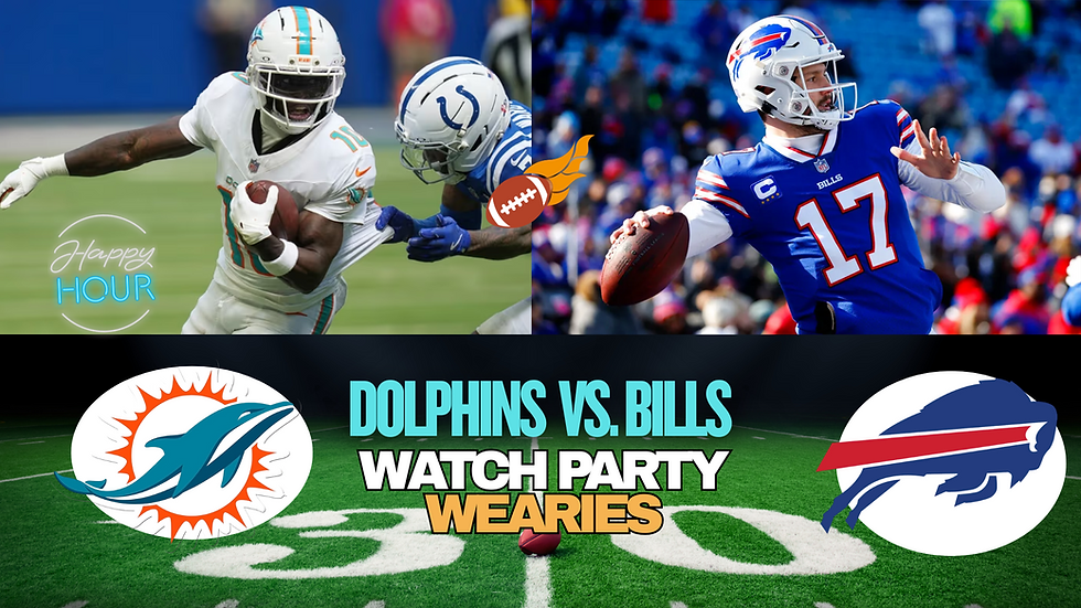 🏈 Thursday Night Football Watch Party: Dolphins vs. Bills 🐬 