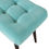 Thumbnail: Aqua Cotton Velvet Curved Bench
