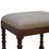 Thumbnail: Mango Wood Occasional Footstool Upholstored in White Linen