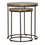 Thumbnail: Round Stool Set of 2 with Iron Base