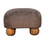 Thumbnail: Mocha Faux Fur Nordic Footstool