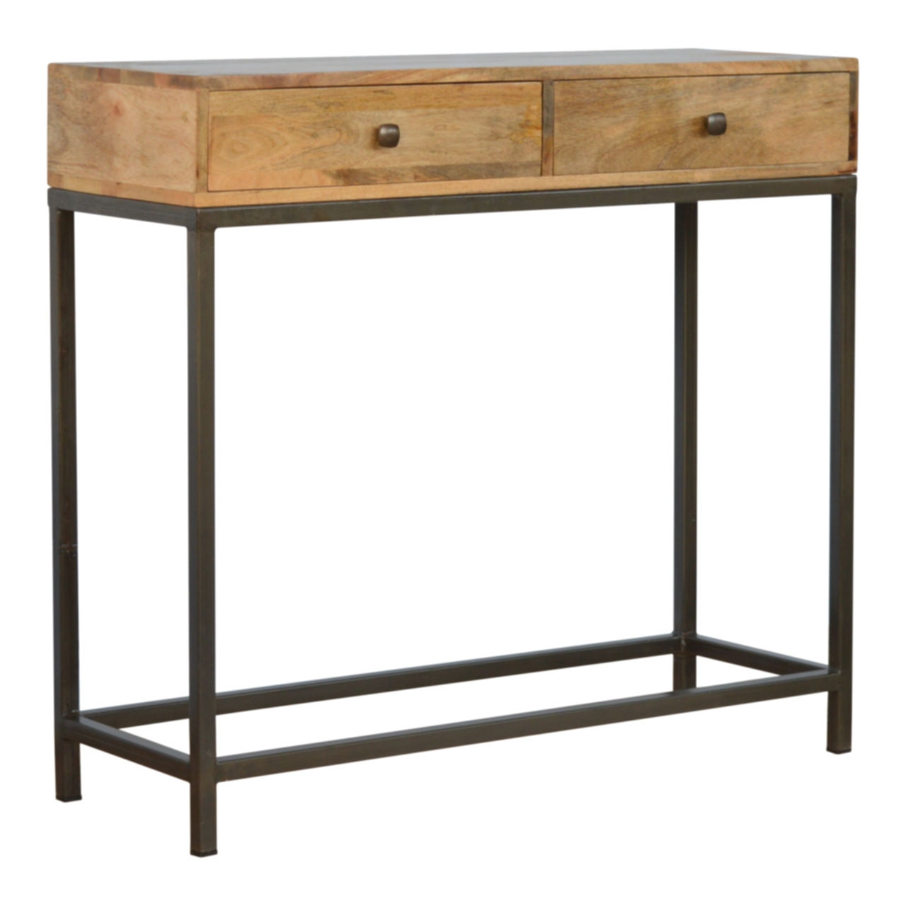 Iron Base Console Table with 2 Drawers