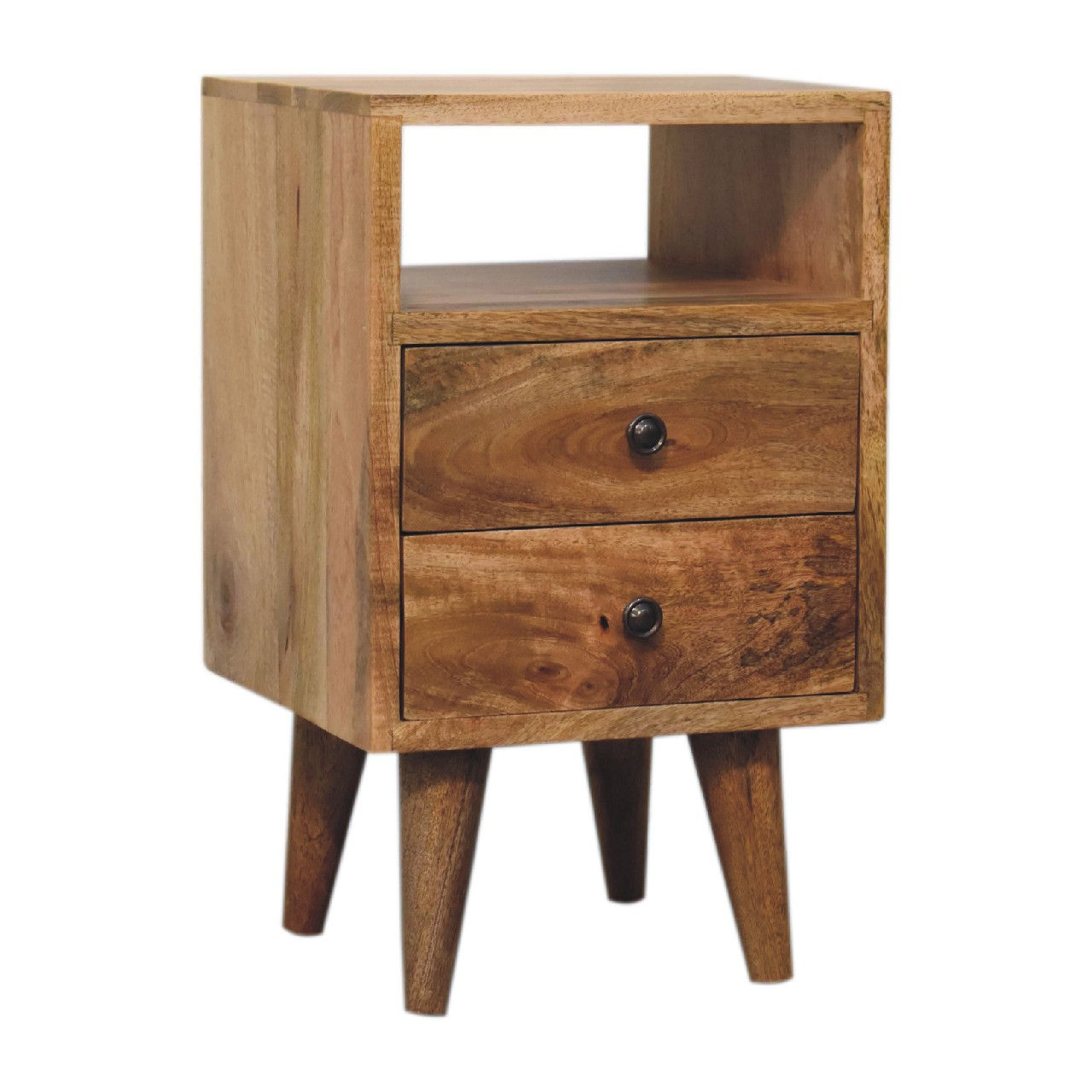 Mini Classic Oak-ish Bedside with Open Slot