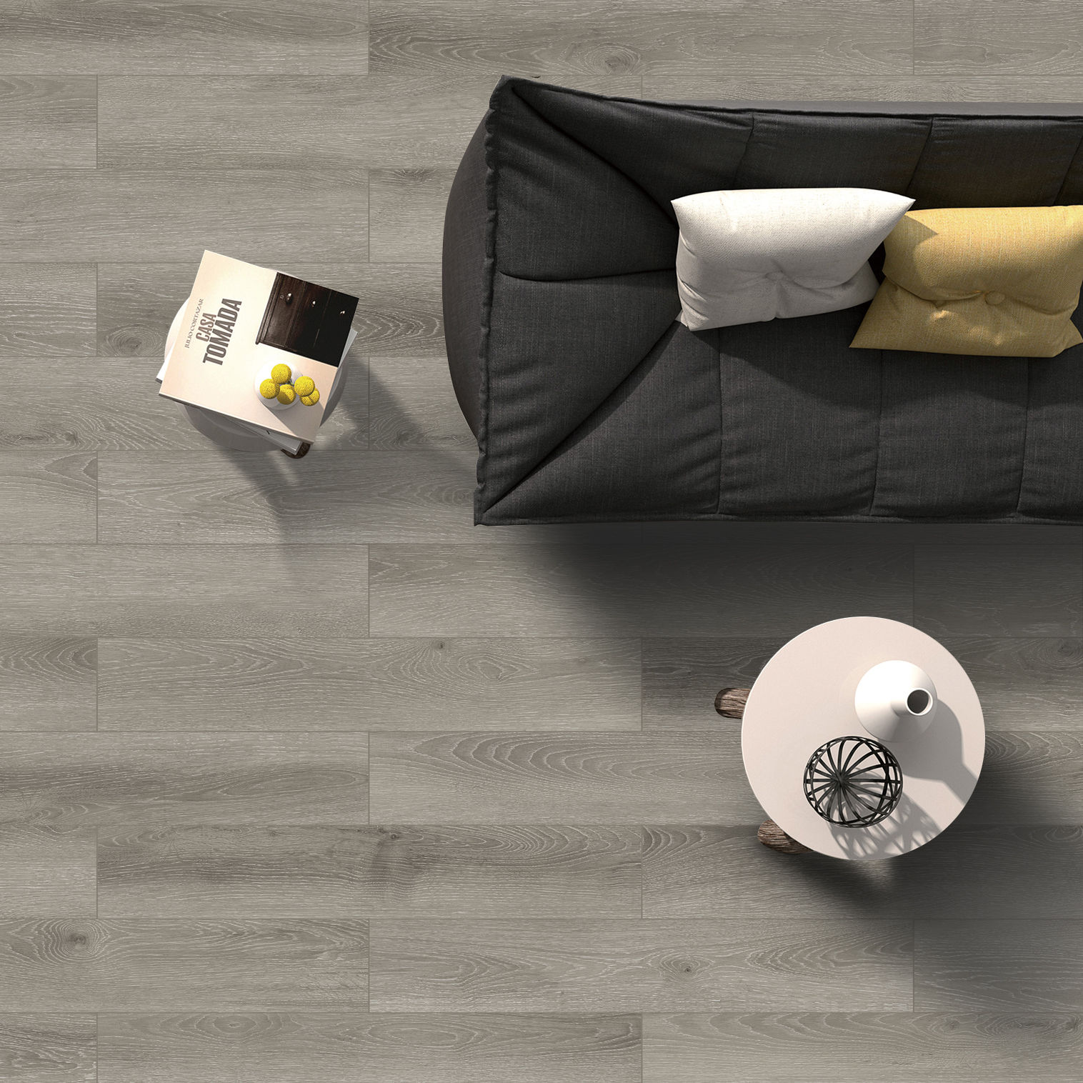 White Ivory- SuperOak Lite 9.5mm Hybrid Wood Plank 47.8"*7.7"