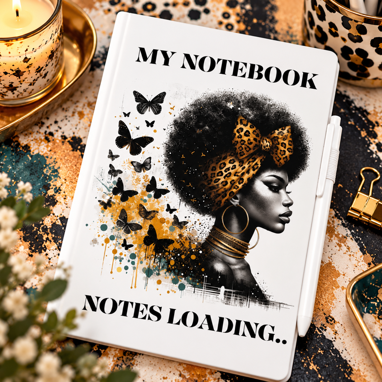 Creative Signature Hardcover Notebook with Pen | “ItsAVibe115”