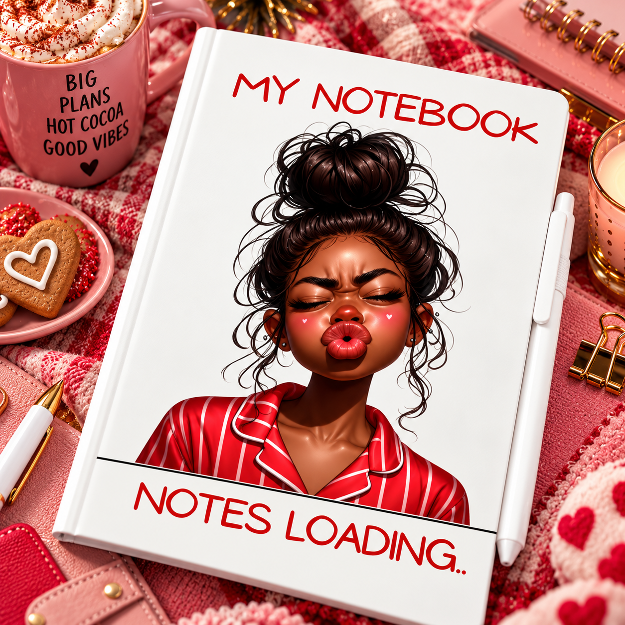 Creative Signature Hardcover Notebook with Pen | “ItsAVibe115”