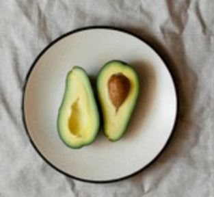 Avocados on a plate