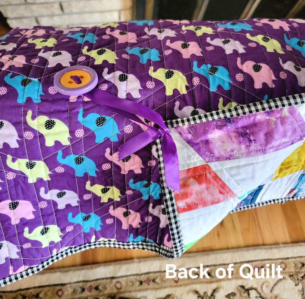 Thumbnail: Dashes Baby Quilt