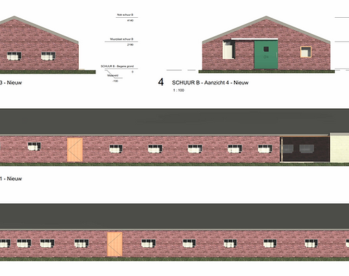 Ontwerp - Constructie karakteristieke schuren Stokkum