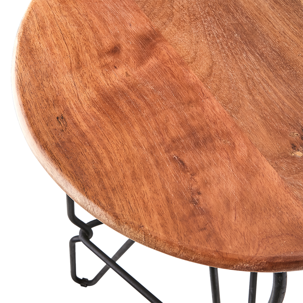 Miniatura: Sgabello in legno e metallo