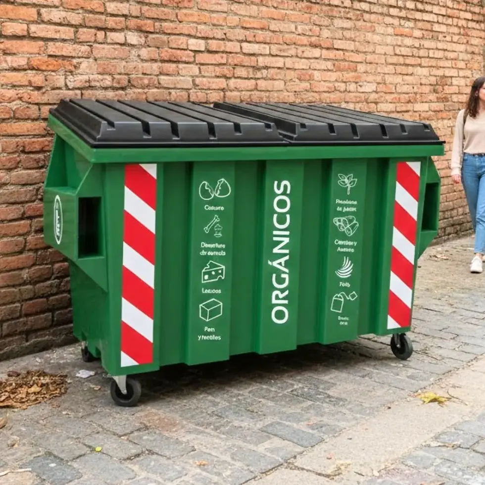 Miniatura: Contenedores de basura industriales 1900 Litros