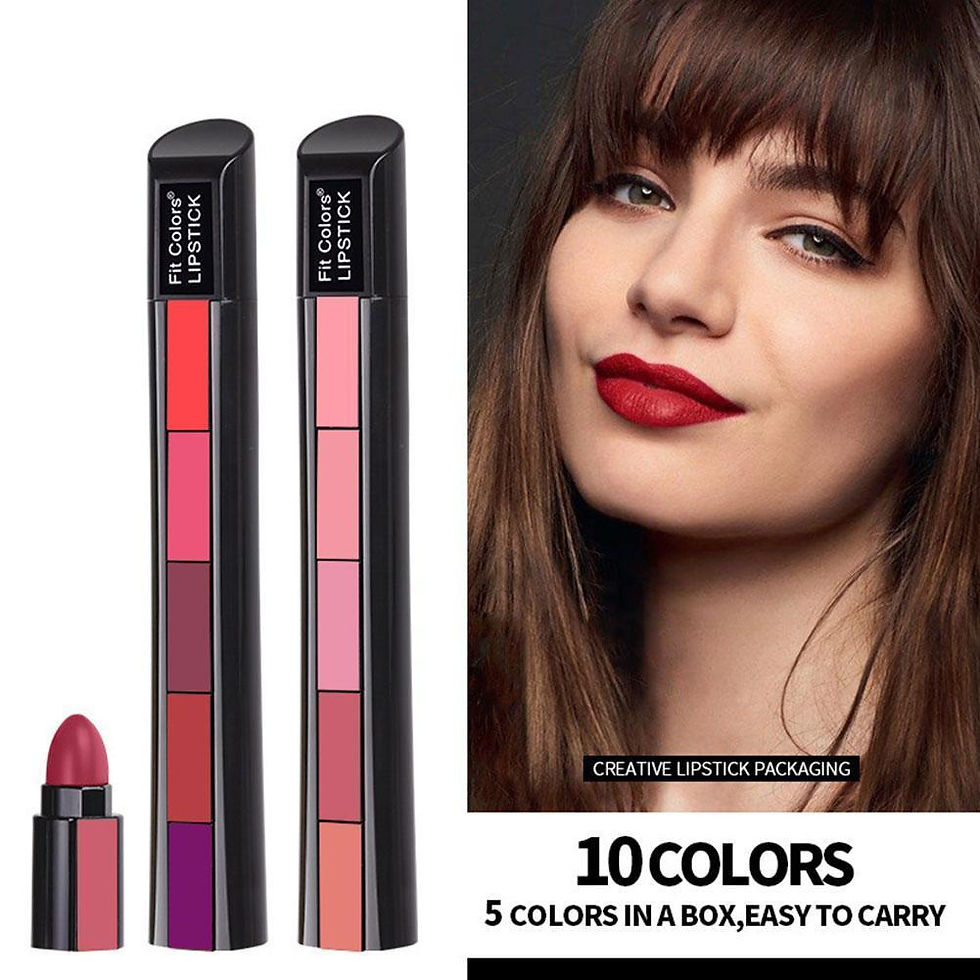 Miniatura: 5-Color Matte Velvet Lipstick Set - Cup-Proof Formula