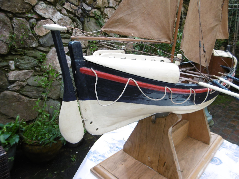 Thumbnail: RNLI scratch built model on a stand