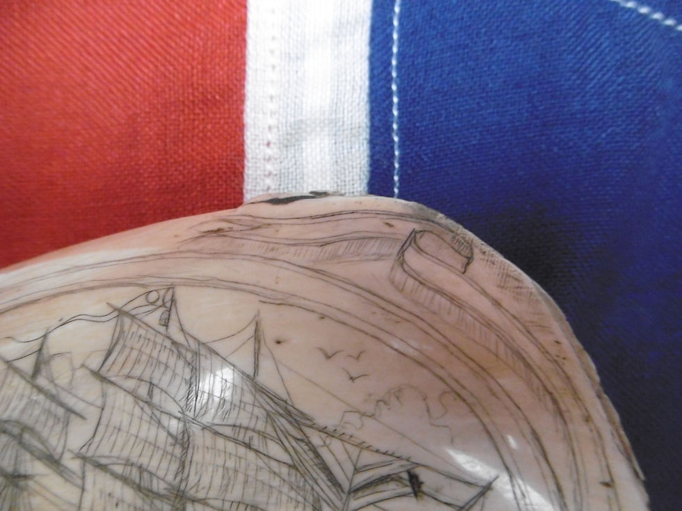 Thumbnail: No.472 -'Whaleship LYNX' scrimshaw tooth