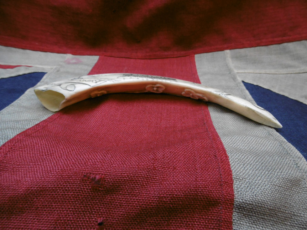 Thumbnail: No.462 - Boars tusk scrimshaw
