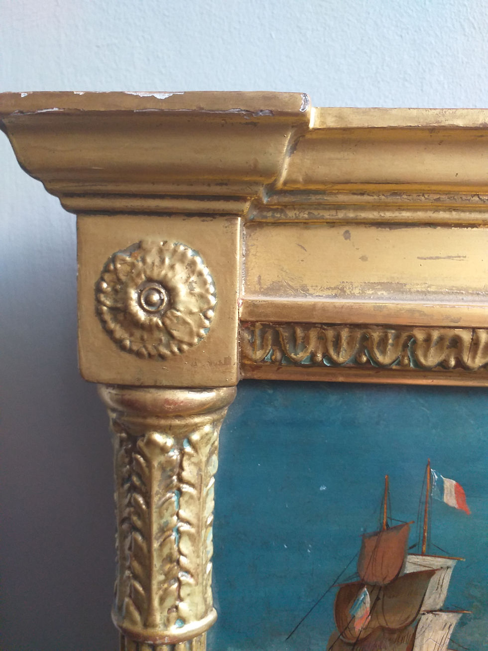 Thumbnail: Regency mirror with HMS Victory