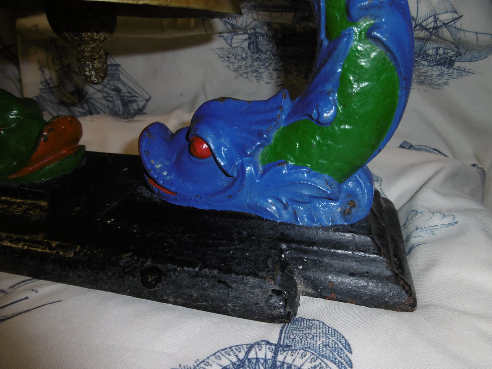 Thumbnail: Brass bell with Dolphin supports
