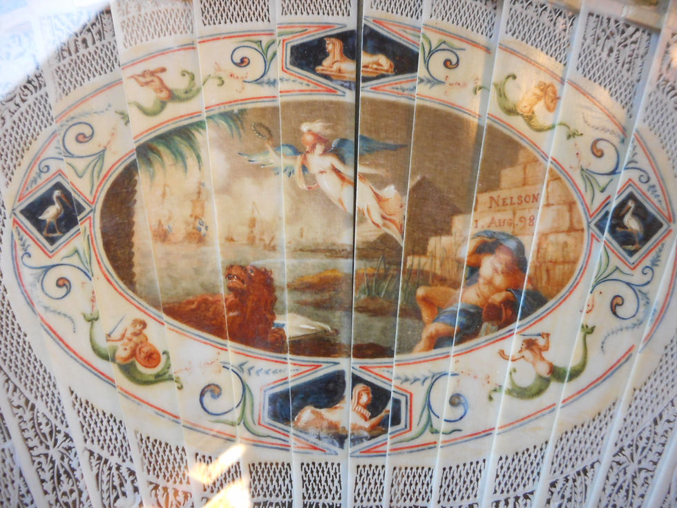 Thumbnail: George III ivory fan commemorating Nelson