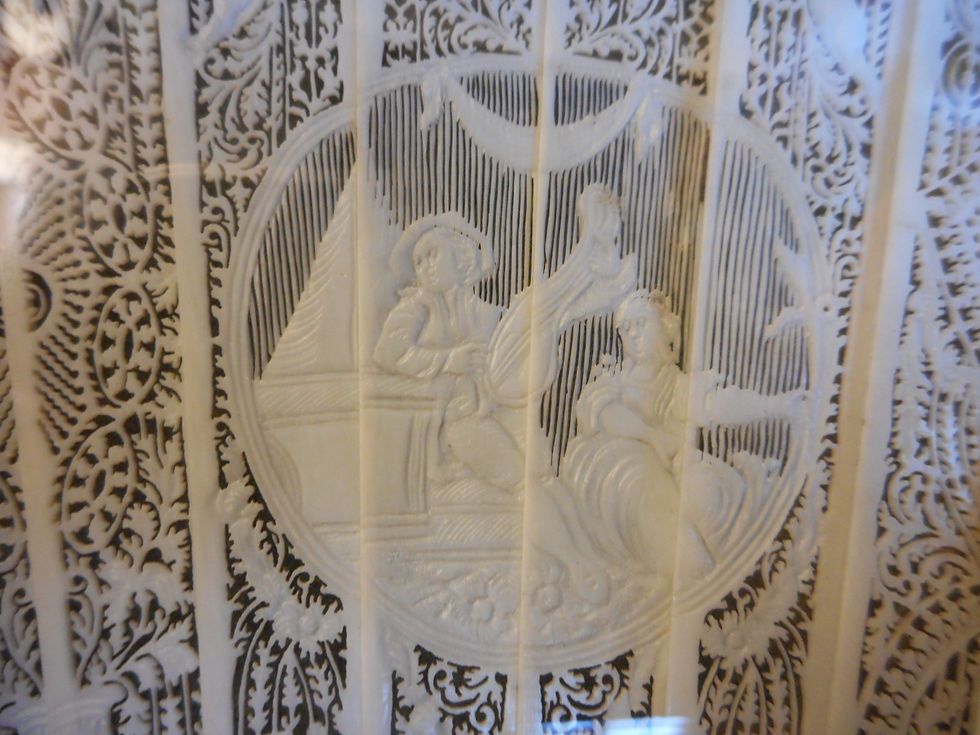 Thumbnail: George III ivory fan commemorating Nelson