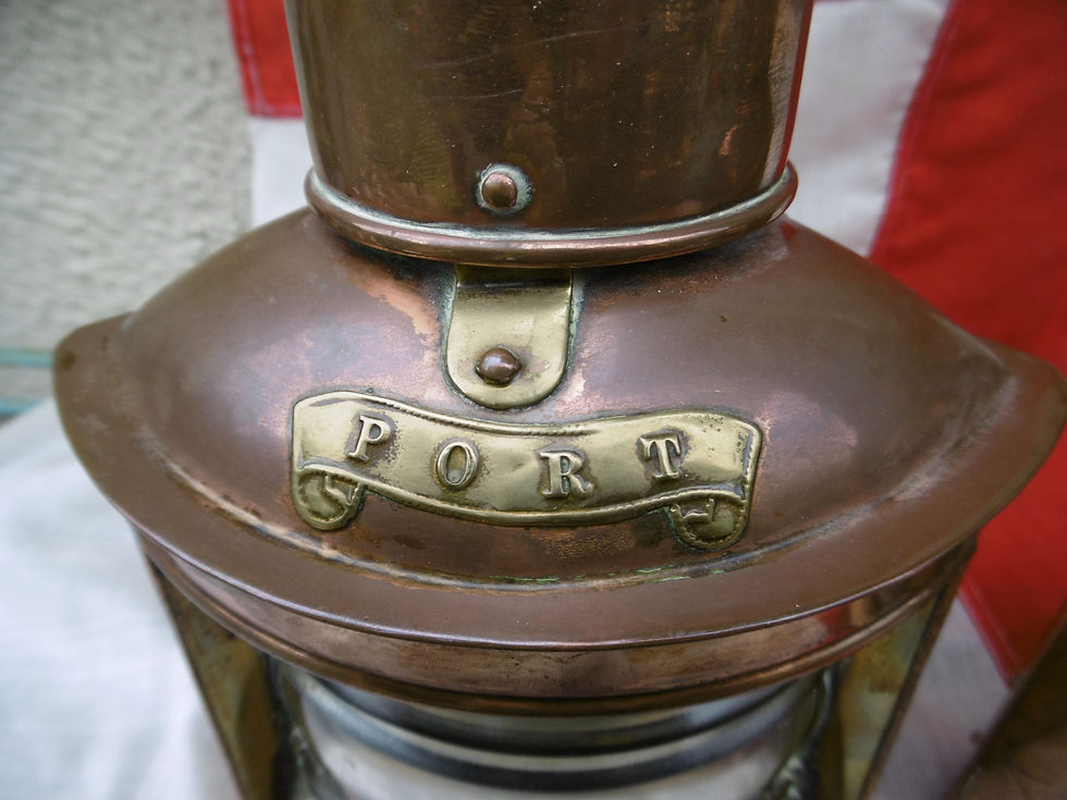 Thumbnail: Pair of copper Port and Starboard oil lights
