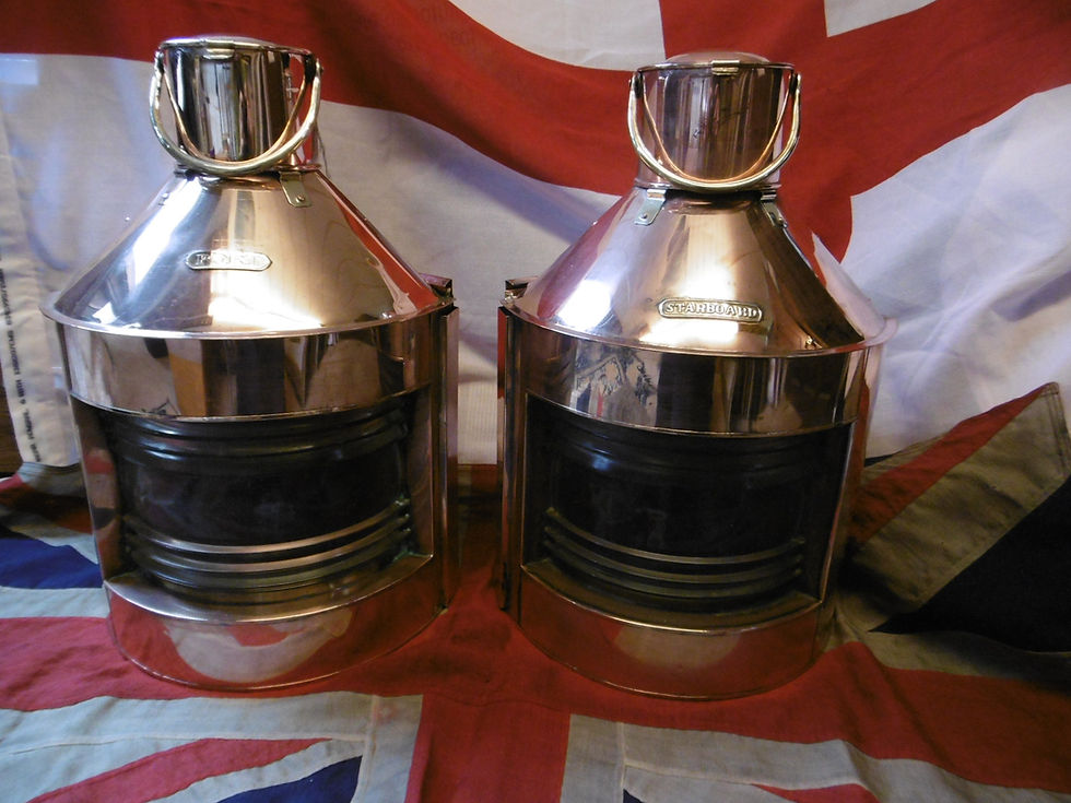 Pair of Port and Starboard oil lamps