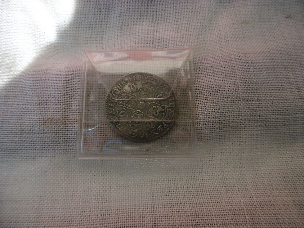 Thumbnail: Silver Half crown dated 1677