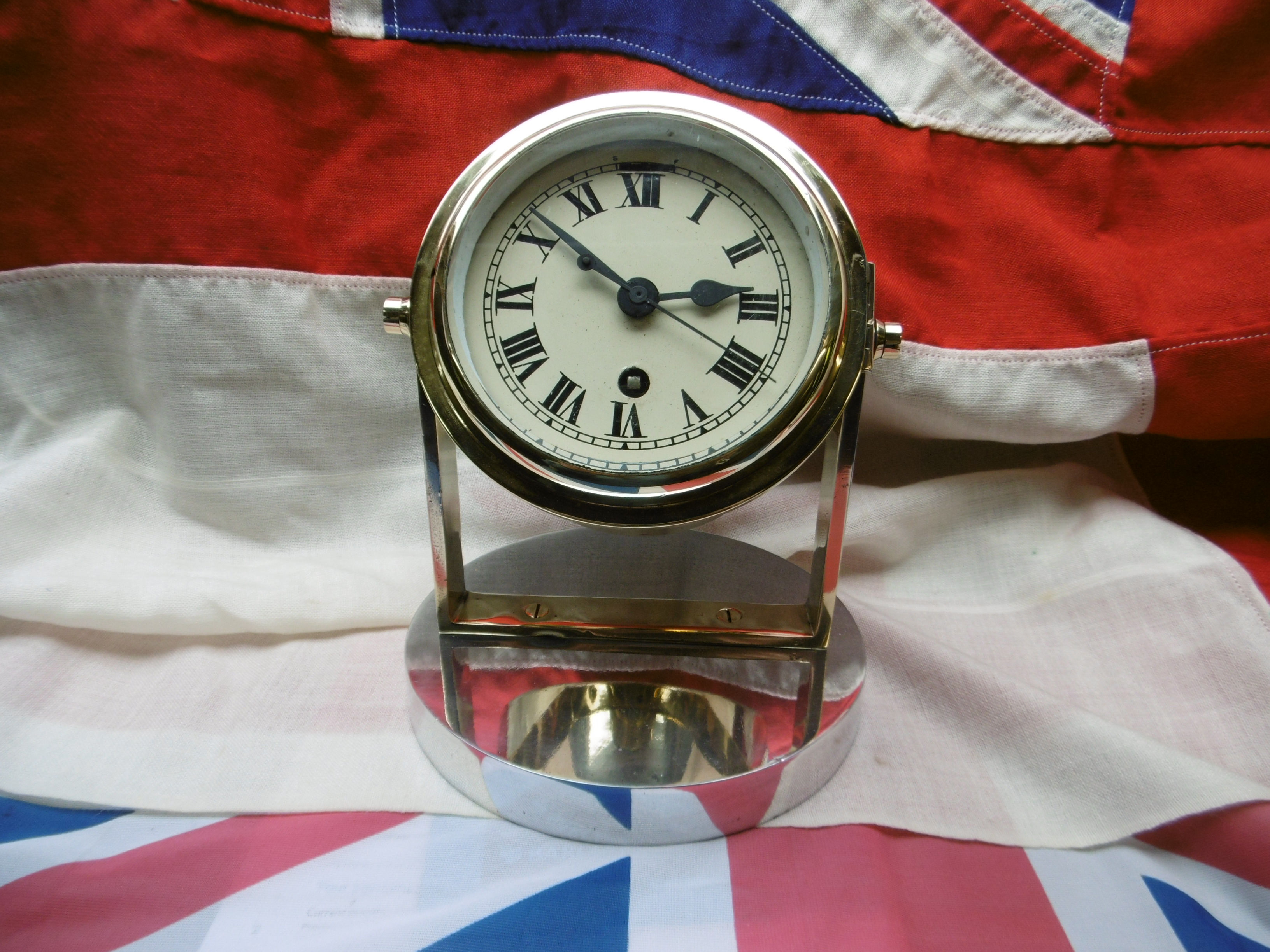 R.N bulkhead clock on stand