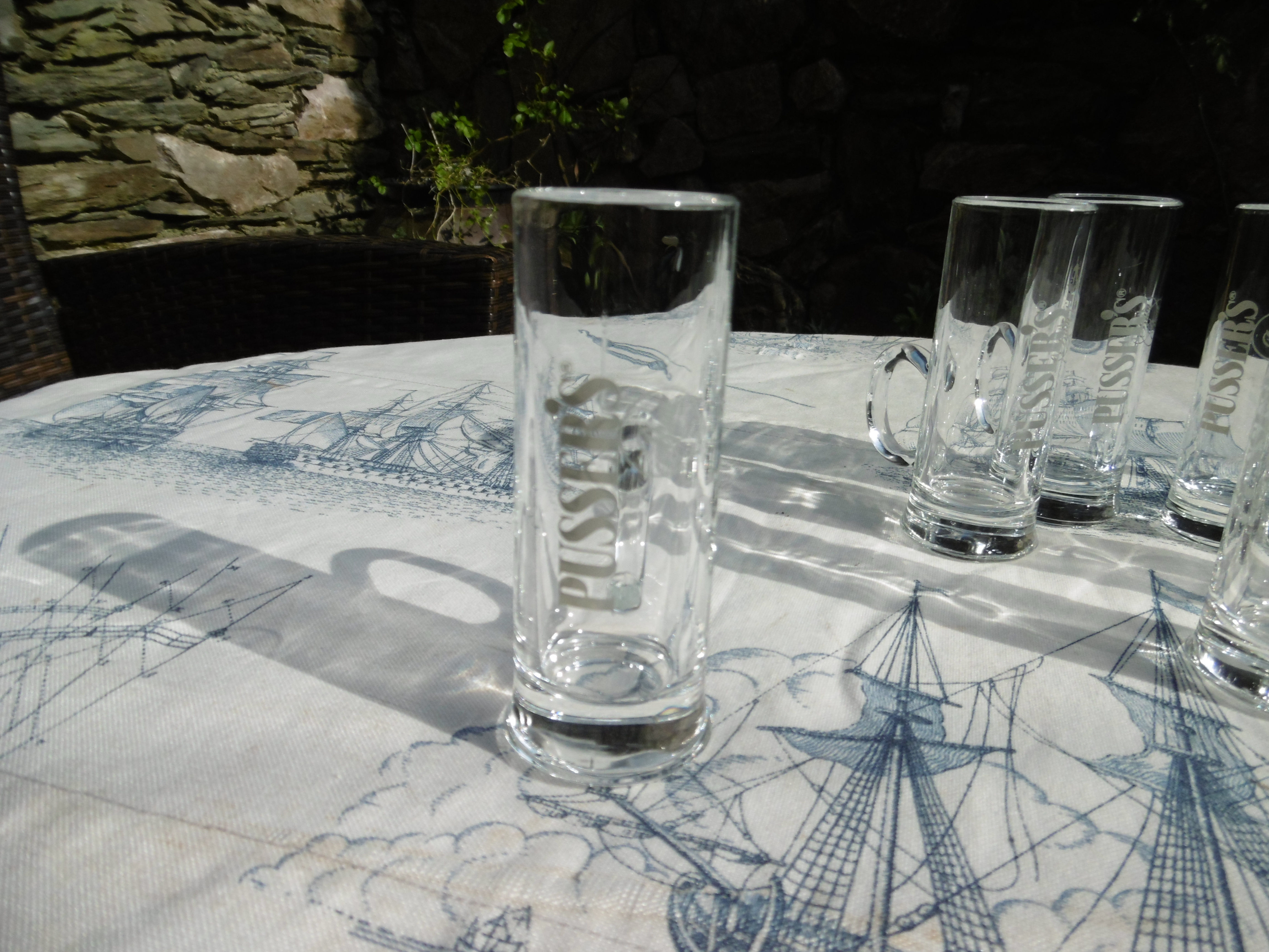 Pussers rum handled glasses