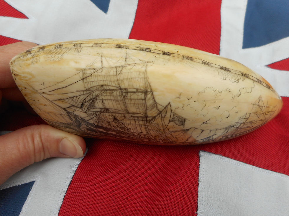 Thumbnail: No.382 - Sperm whale tooth, whaling scene