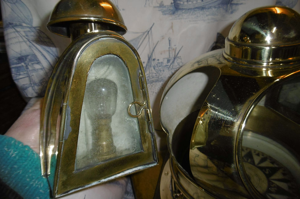 Thumbnail: 19th C dry card binnacle compass