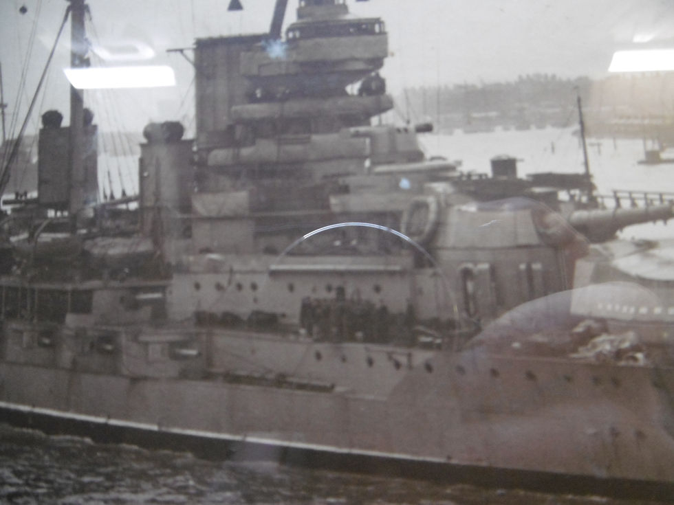 Thumbnail: Sepia photograph of HMS Royal Oak