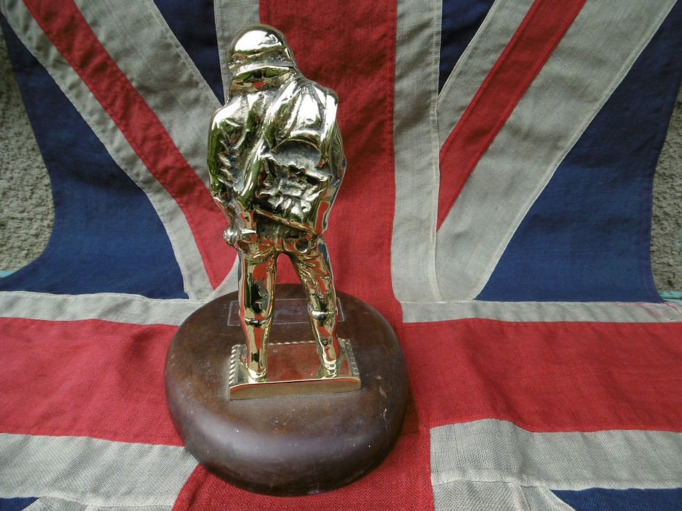 Thumbnail: Brass fighter pilot