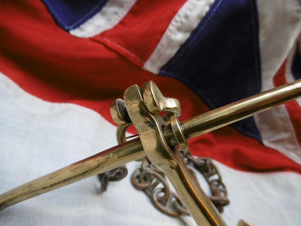 Thumbnail: Small brass desk anchor & chain