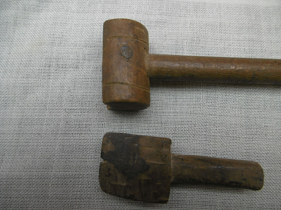 Thumbnail: Rigging tools - serving mallet and seam rubber