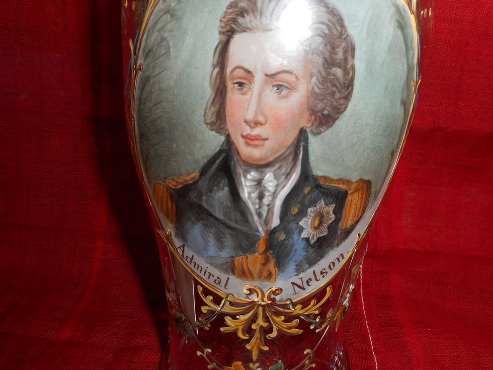 Thumbnail: Nelson enamelled glass jar