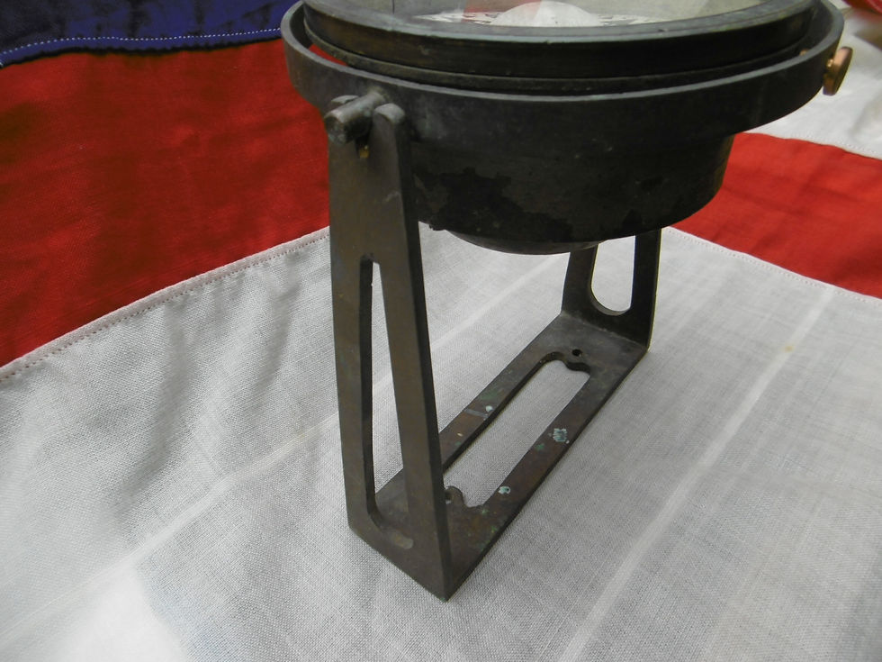 Thumbnail: Gimbal compass with brass frame