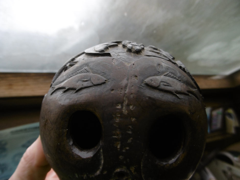 Thumbnail: Sailors carved Bugbear coconut