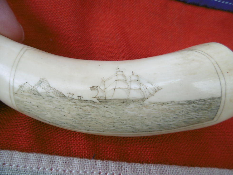 Thumbnail: No.488 - Whale tooth - Ship off an Island