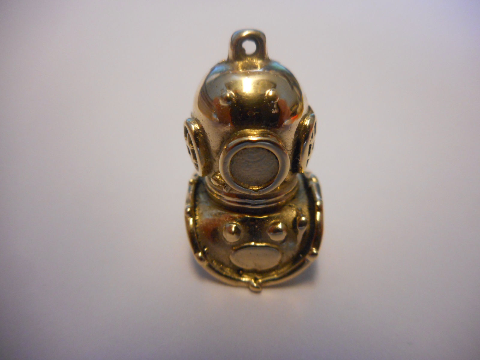 Gold diving helmet pendant