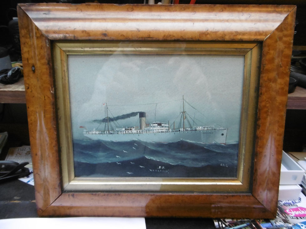 S.S Whakarua painting by J.A.P