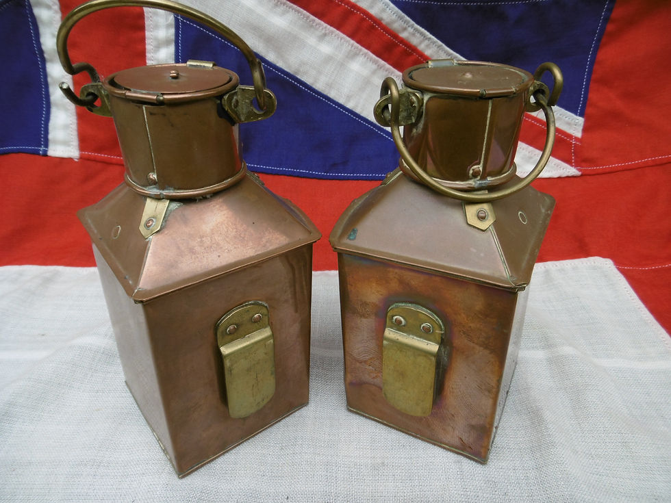 Thumbnail: Pair of 'Tung Woo' Port and Starboard oil lamps