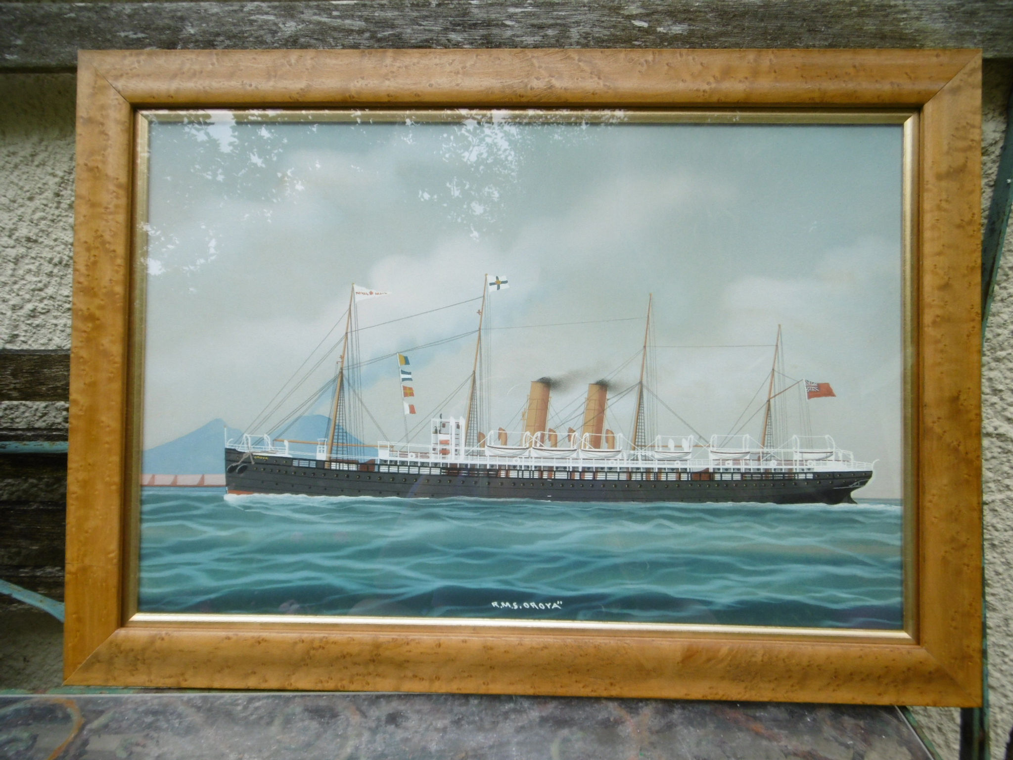 RMS Oroya - gouache on paper
