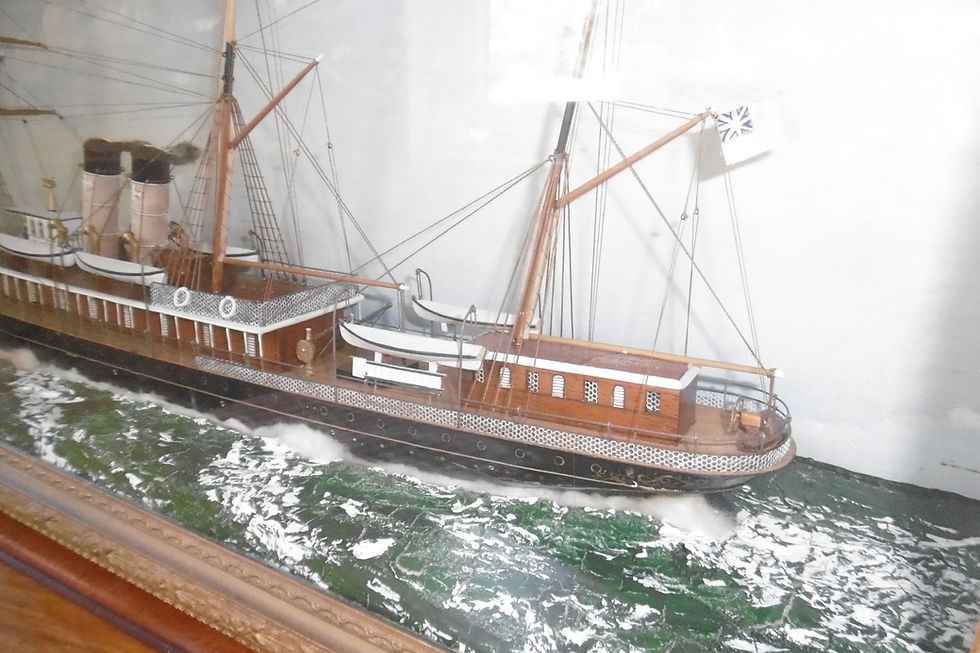 Thumbnail: Waterline diorama of Steam yacht DARWIN