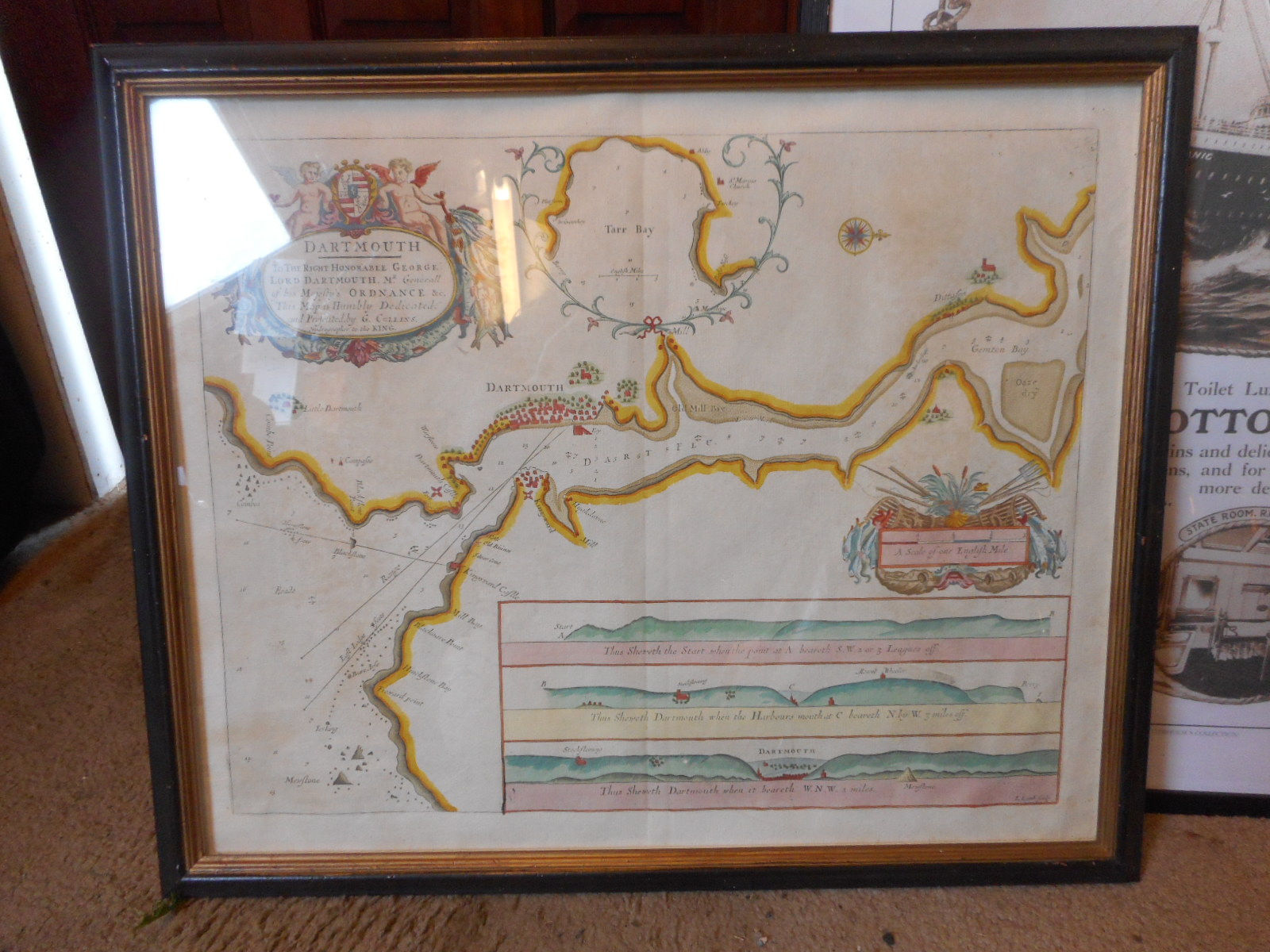 Dartmouth Chart engraving by Collins and Lamb