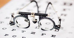 Optometry testing glasses